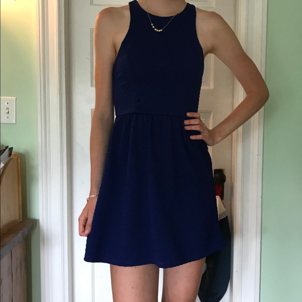 Socialite blue A-line dress